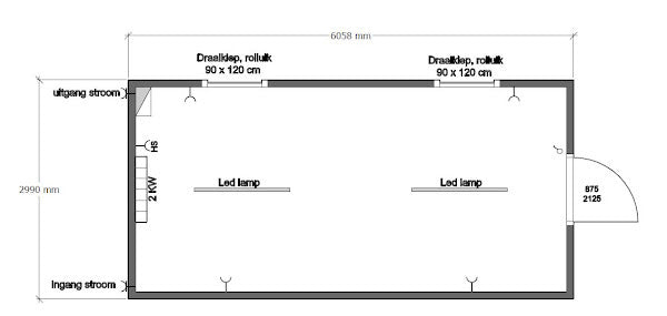 CONTENEDOR DE OFICINA 6 X 3 M CON DOS VENTANAS LATÉRALES