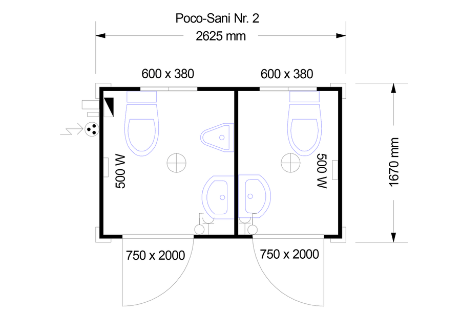 CONTENEDOR SANITARIO WC (2625X1670X2540MM)